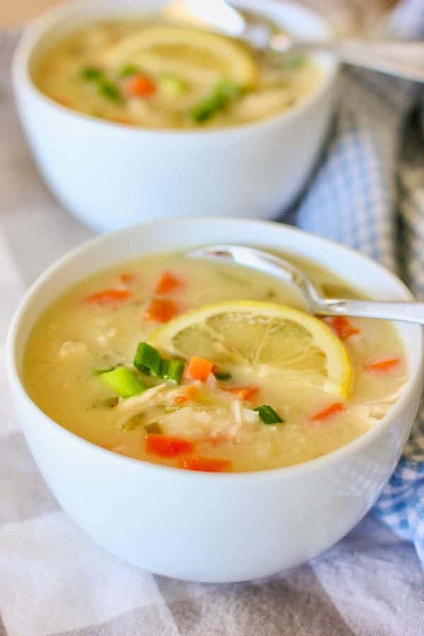 Avgolemono Chicken and Rice Soup - Skinnytaste