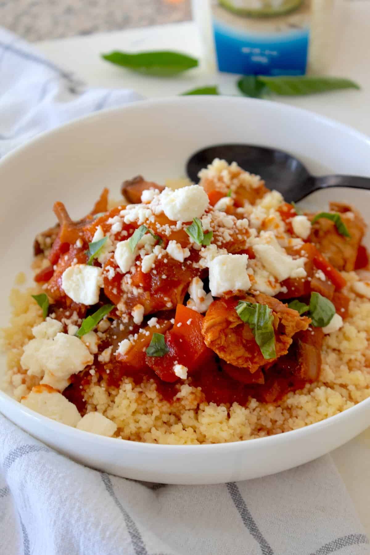 bowl of moroccan chicken stew