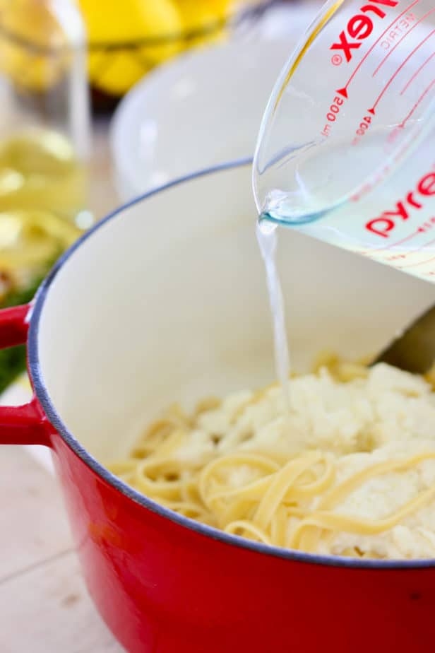 ricotta and pasta water toss