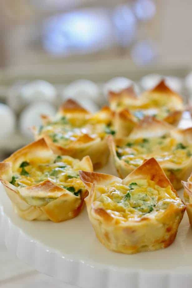 Mini Quiche In Wonton Wrappers - Laughing Spatula