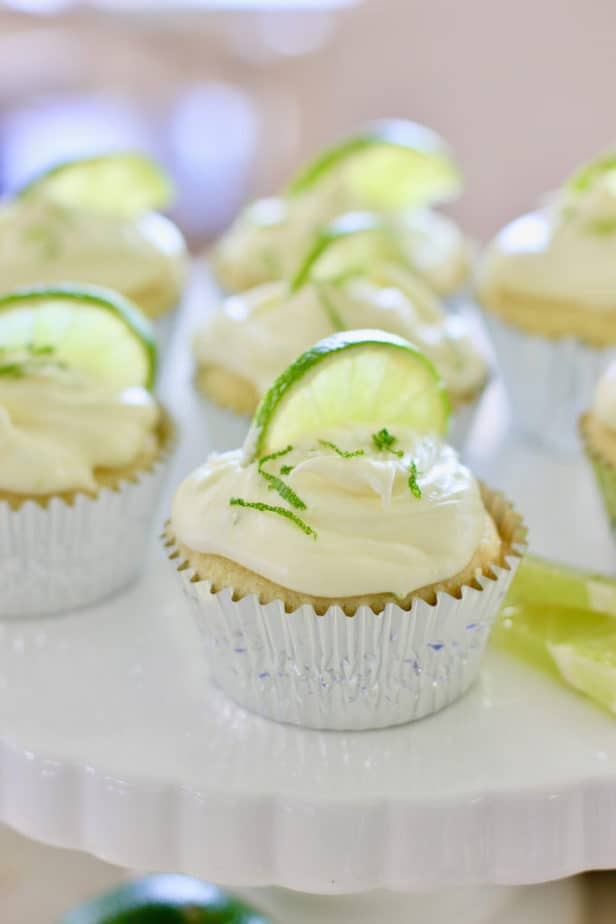 Margarita Cupcakes in silver liners