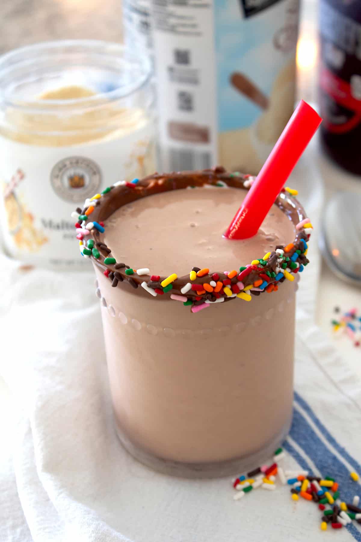 This recipe for Chocolate Milk for One makes one cup of amazing