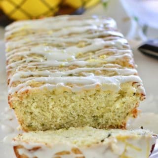 Lemon Zucchini Bread with lemon drizzle