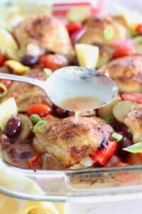 Baked Mediterranean Chicken in a 9 x 13 pan