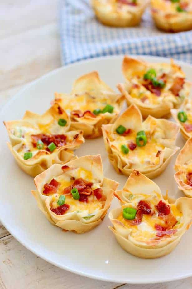 Easy Jalapeno Popper Wonton Cups - Laughing Spatula