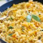 butternut risotto in a large skillet