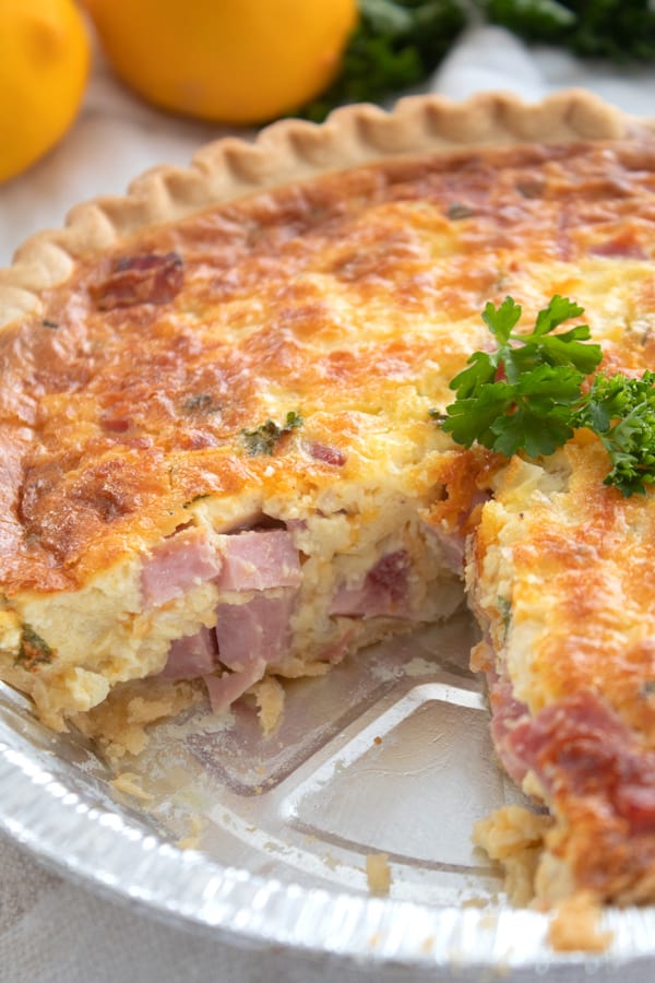 Ham and Cheese Quiche Recipe - The Chunky Chef