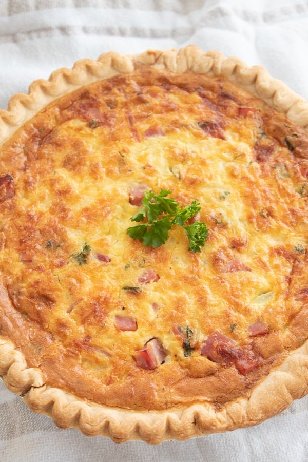 Ham and Cheese Quiche Recipe - The Chunky Chef