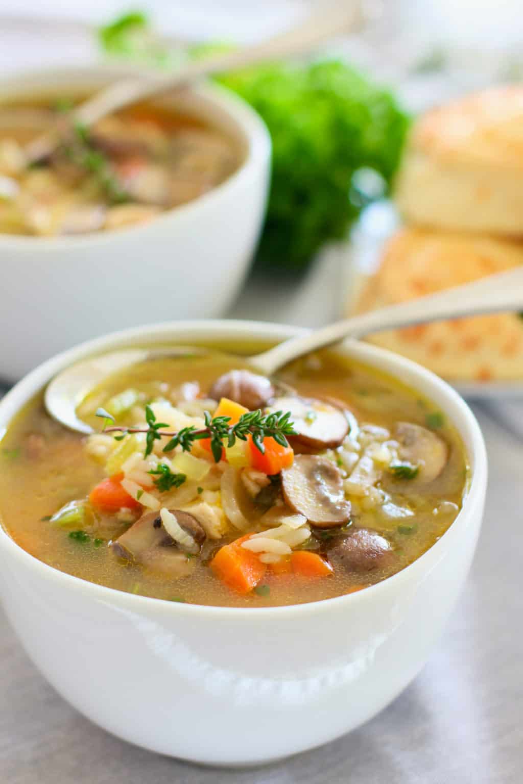 Chicken and Mushroom Soup - Laughing Spatula