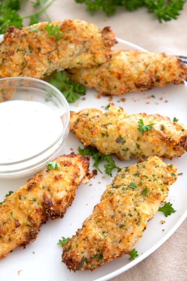 chicken tenders on a plate