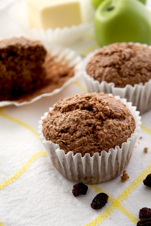 up close picture of bran muffin