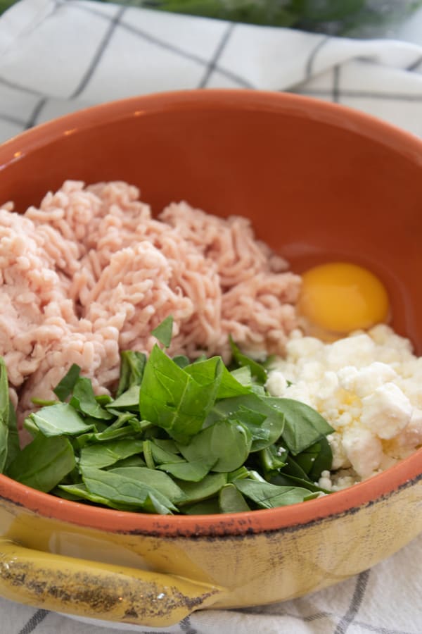 burger ingredients in bowl