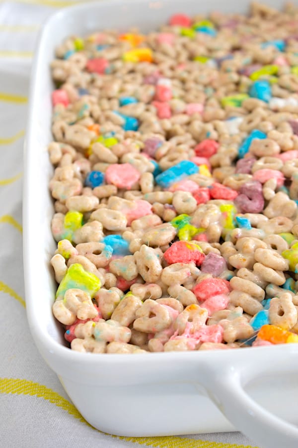 pan of cereal treats