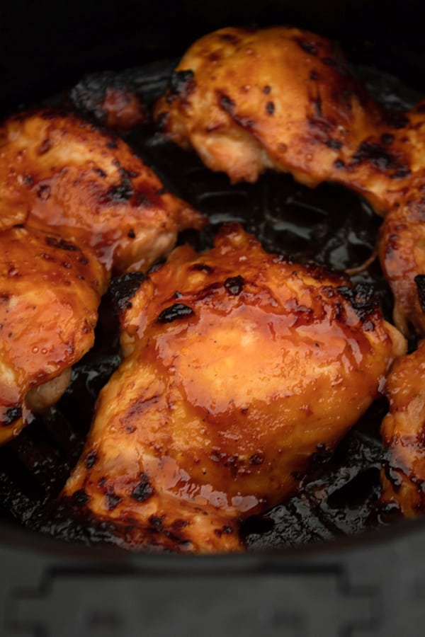 cooked bbq chicken in air fryer