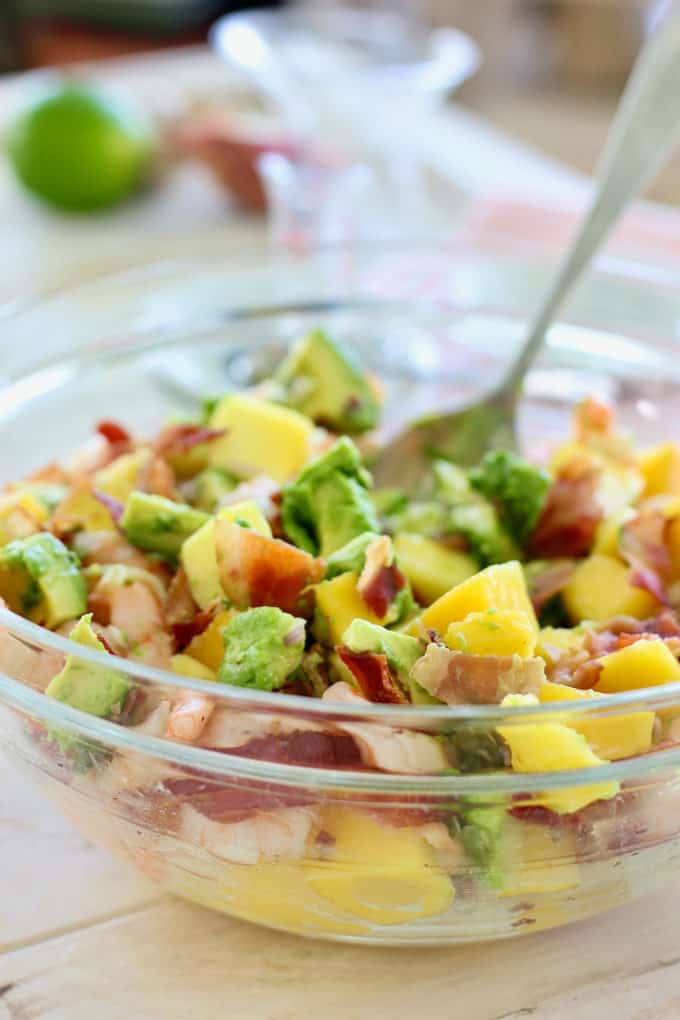 Shrimp Avocado Salad with Mango