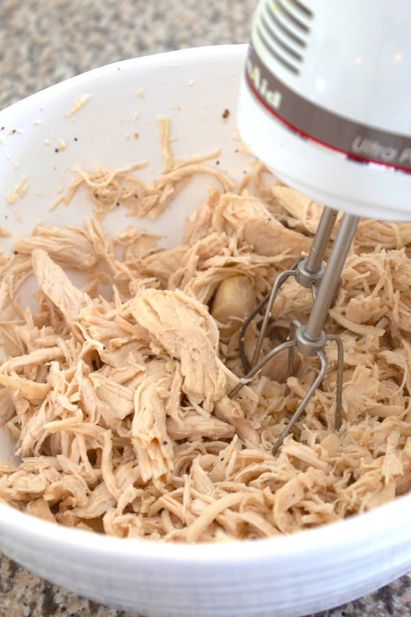 shredded chicken in a bowl