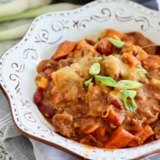 chili in a bowl