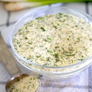 clearl bowl full of ranch powder mix