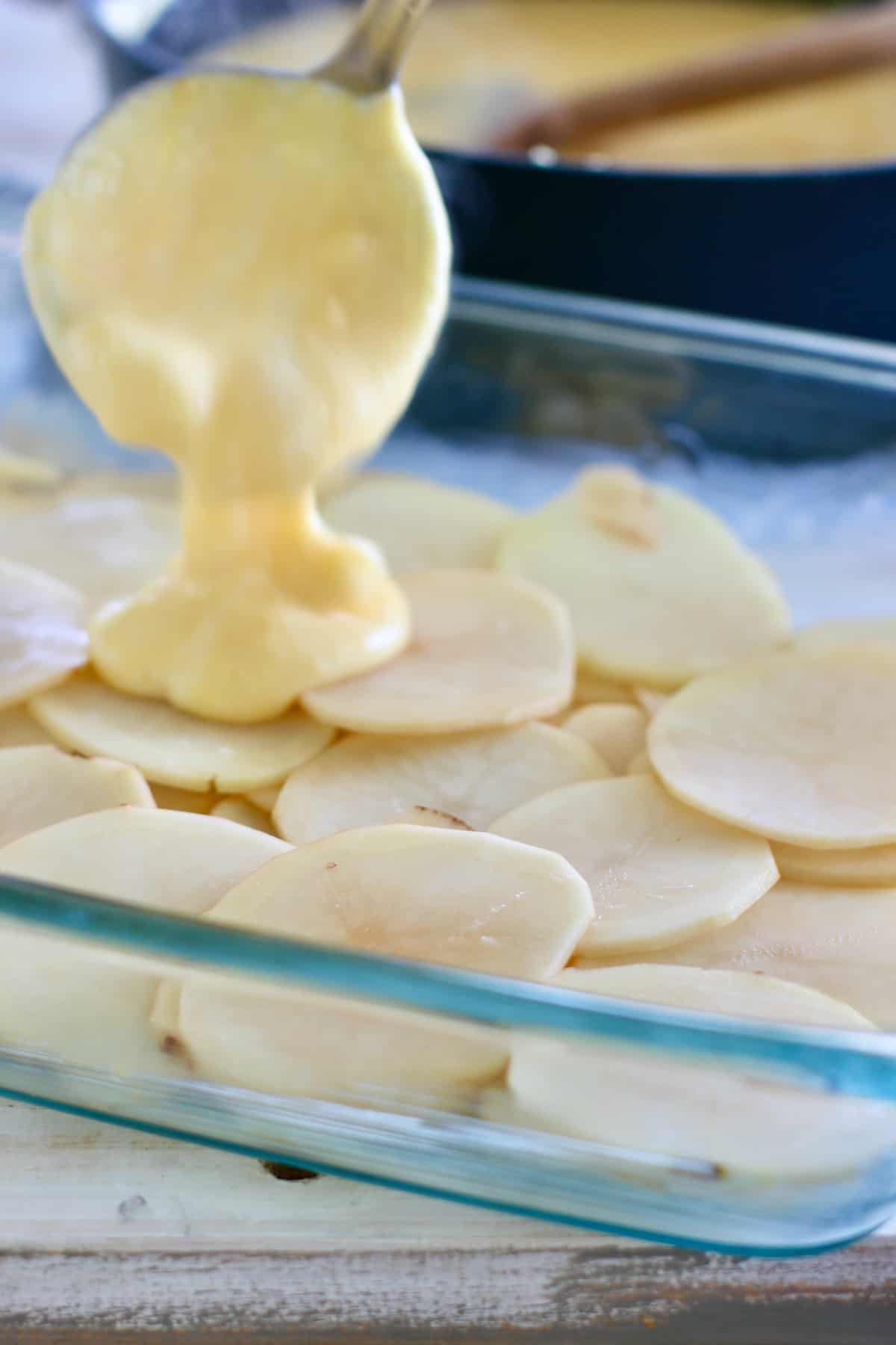 Easy Cheesy Scalloped Potatoes - Laughing Spatula
