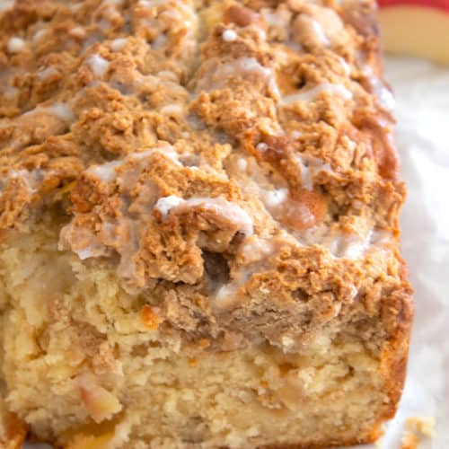 Cinnamon Apple Bread with Streusel Topping - Laughing Spatula