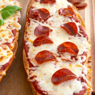 baked French bread pizza