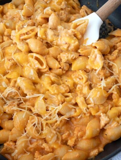 homemade hamburger helper in a pan