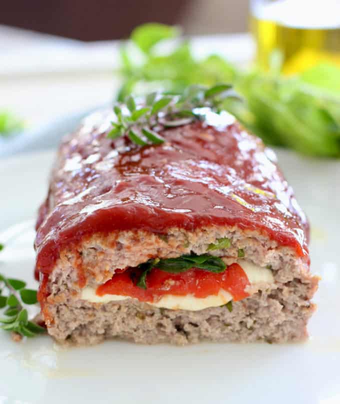 cheese stuffed meatloaf sliced 