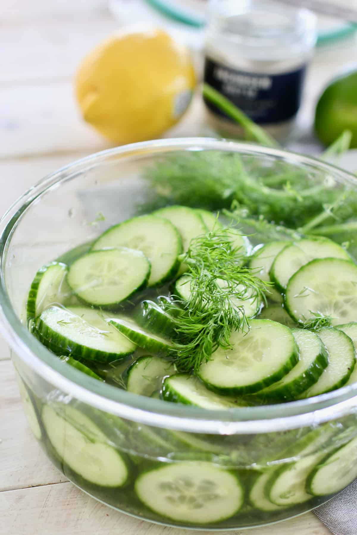 Quick Pickled Cucumbers - Laughing Spatula