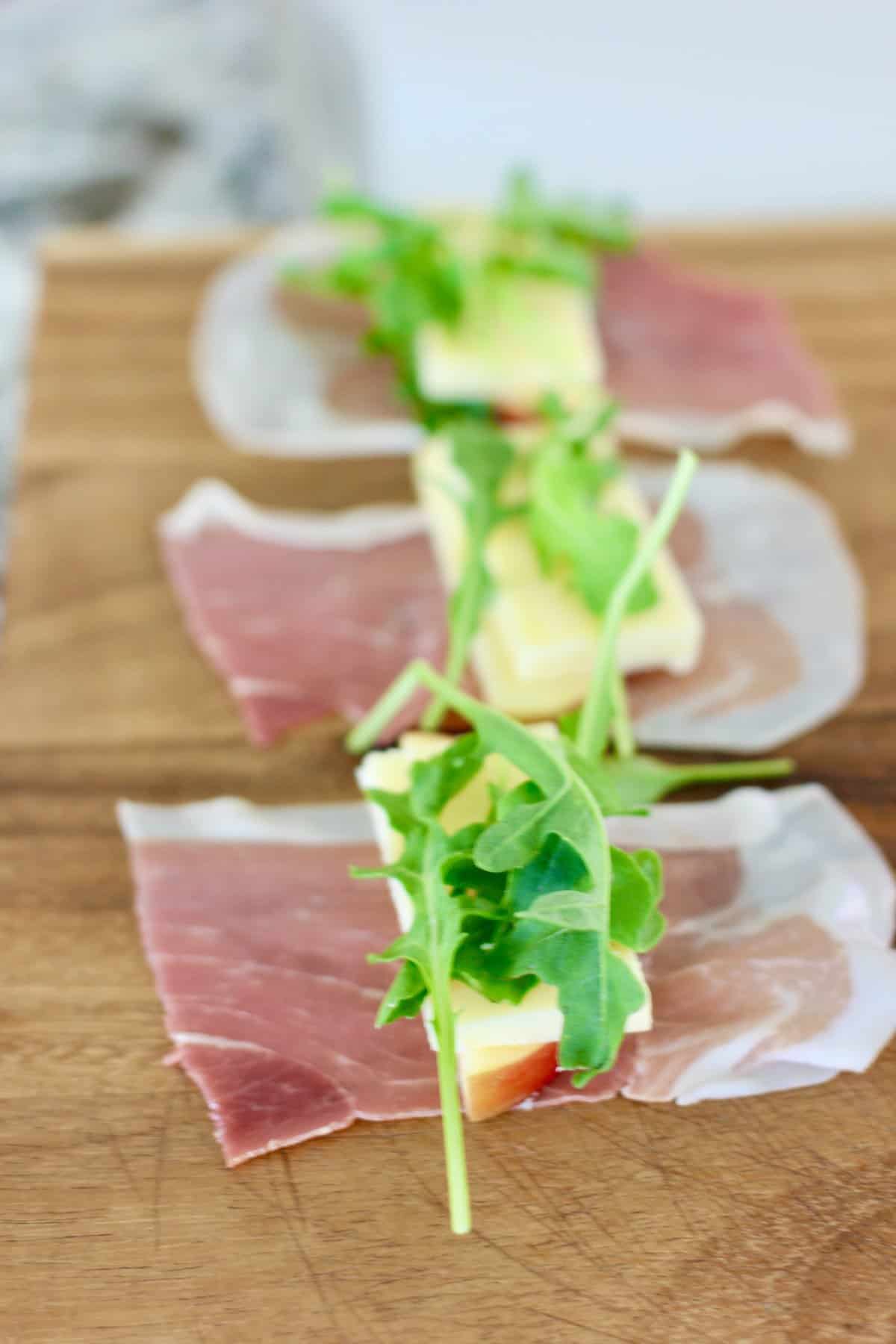 Prosciutto Wrapped Appetizer {with Apple and Cheese} Laughing Spatula