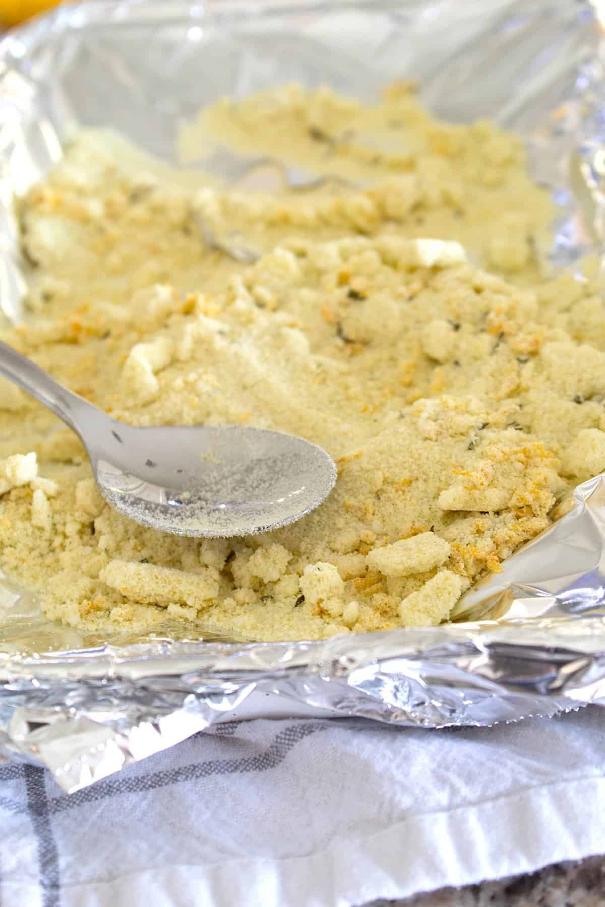 lemon infused salt after baking