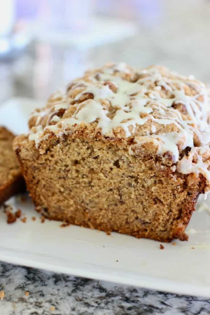 banana bread sliced