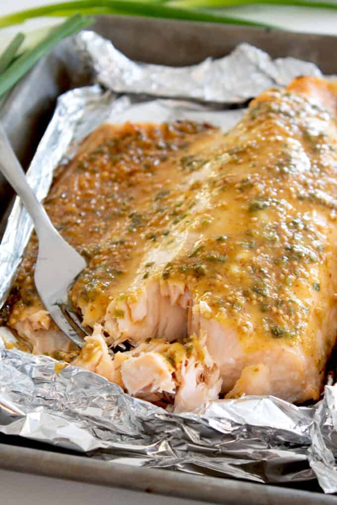 Honey Mustard Salmon - Laughing Spatula