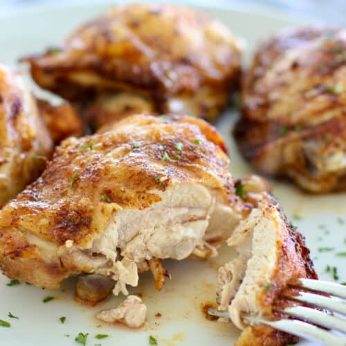 Chicken Thighs in Air Fryer - Laughing Spatula