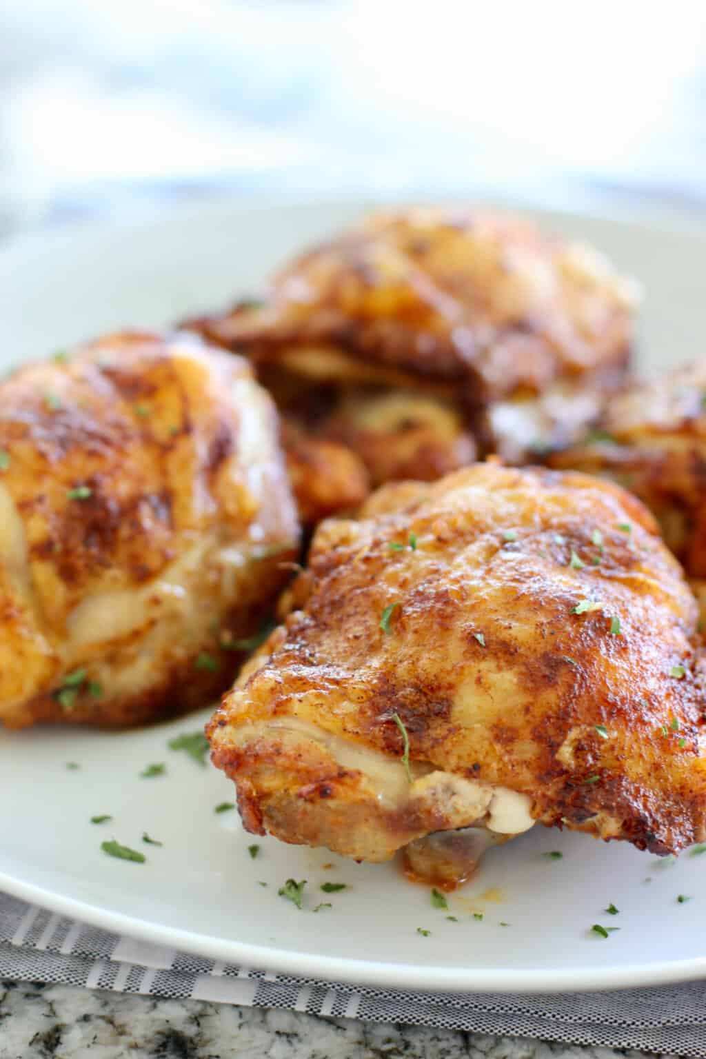 Chicken Thighs In Air Fryer - Laughing Spatula