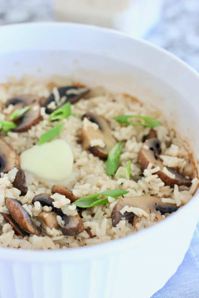 mushroom rice casserole