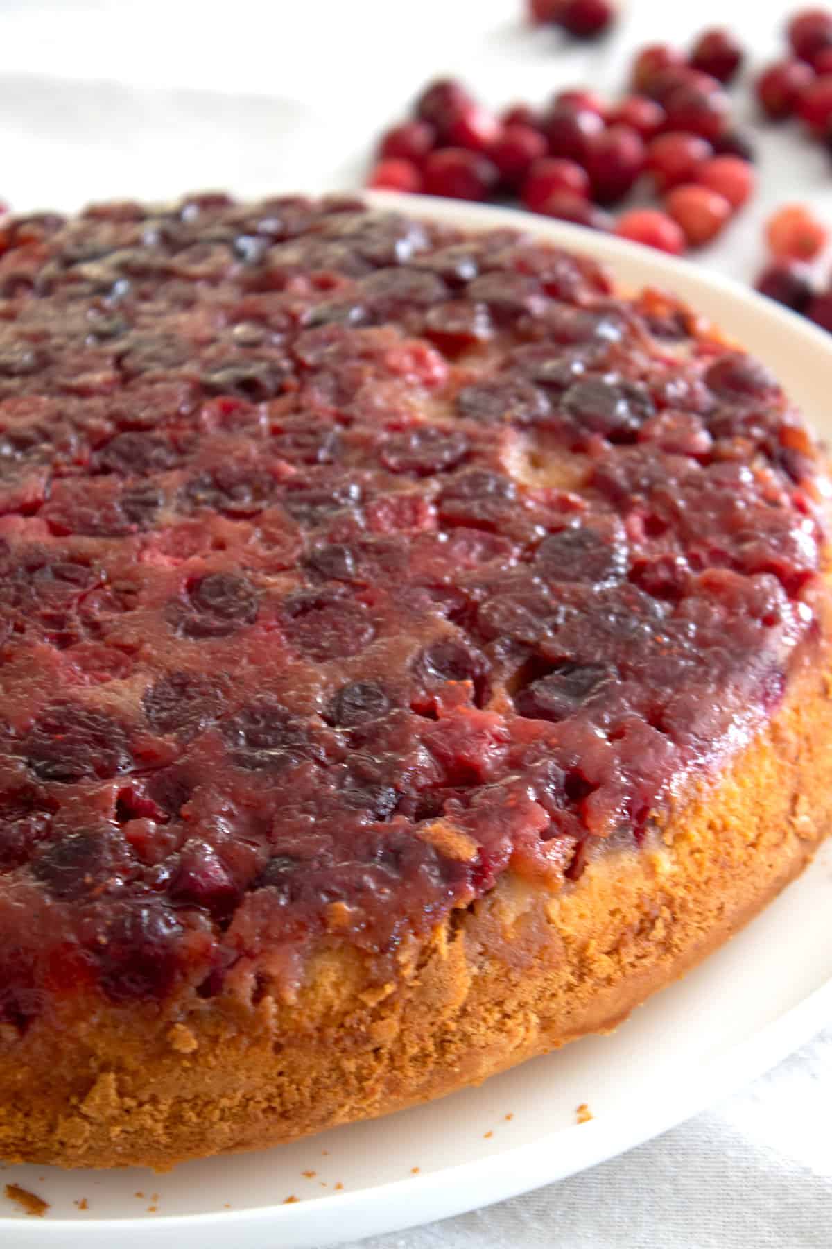 whole cranberry upside down cake