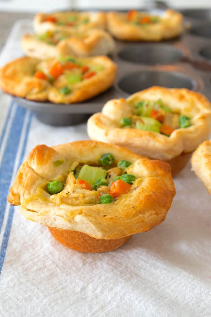 Mini Chicken Pot Pies Made With Canned Biscuit Dough Laughing Spatula