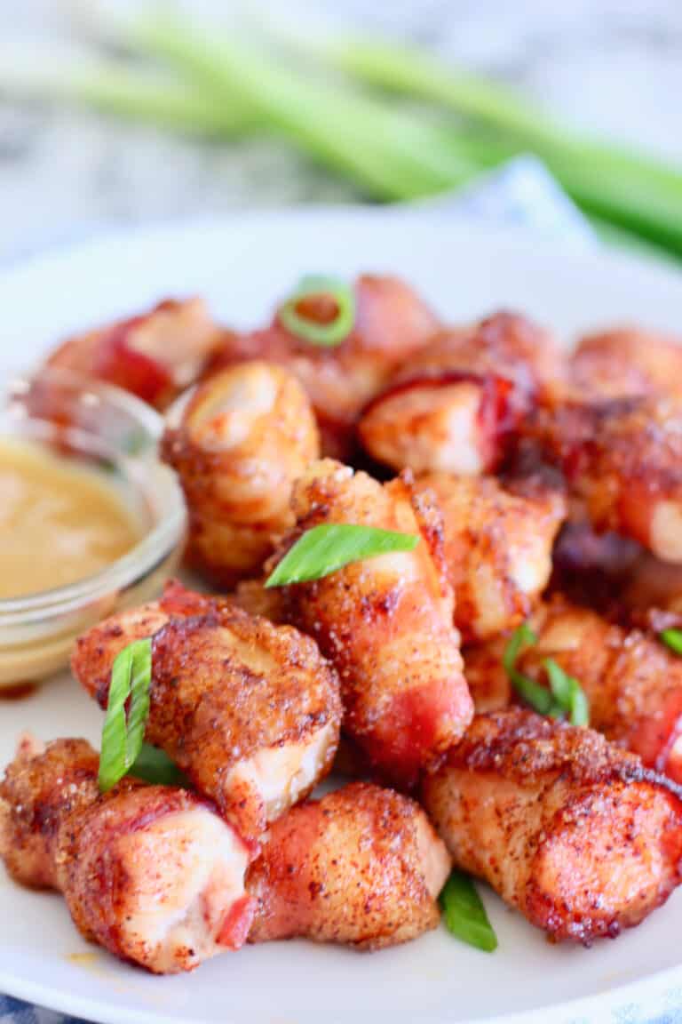 Bacon Wrapped Chicken Bites Laughing Spatula