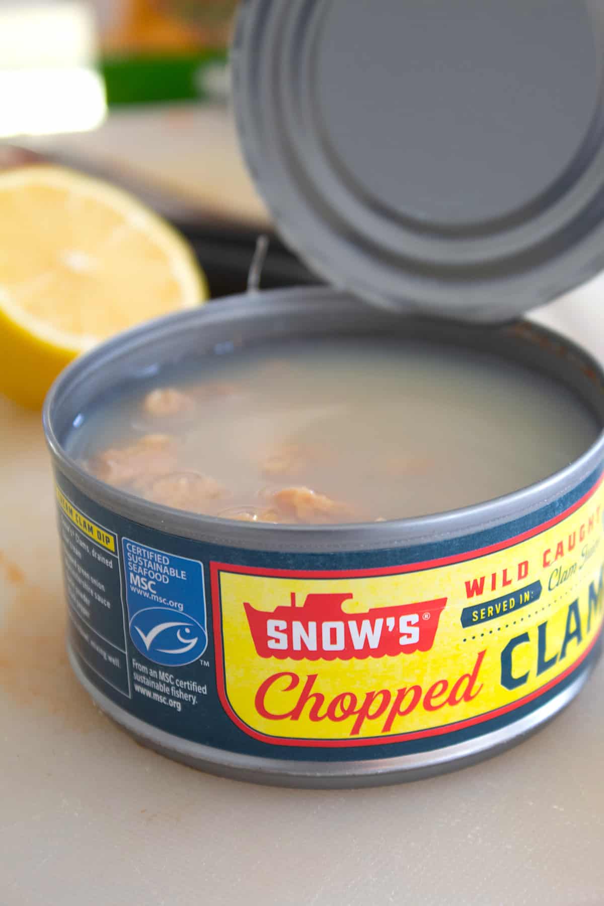 open can of clams