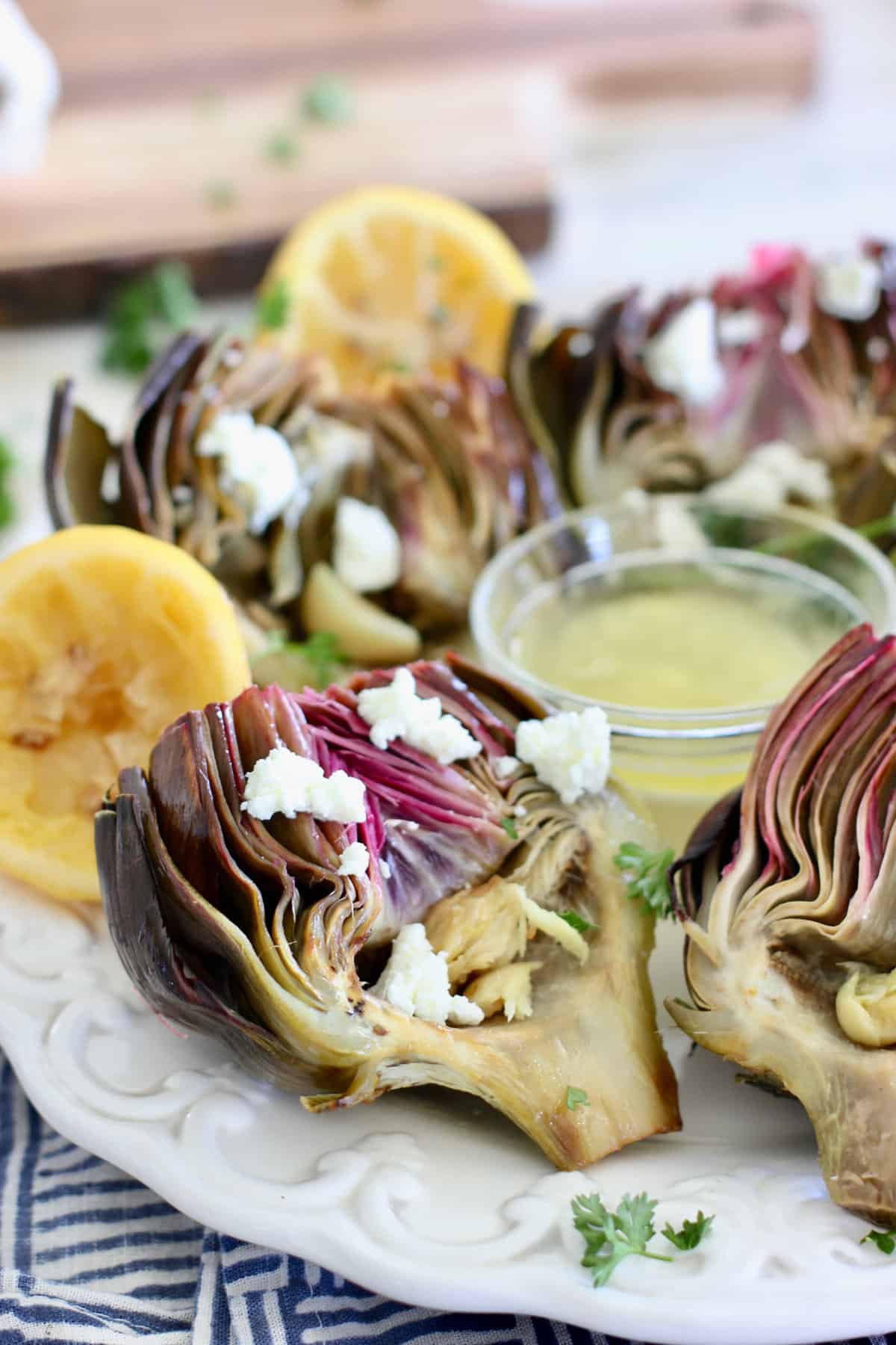 mediterranean roasted artichokes