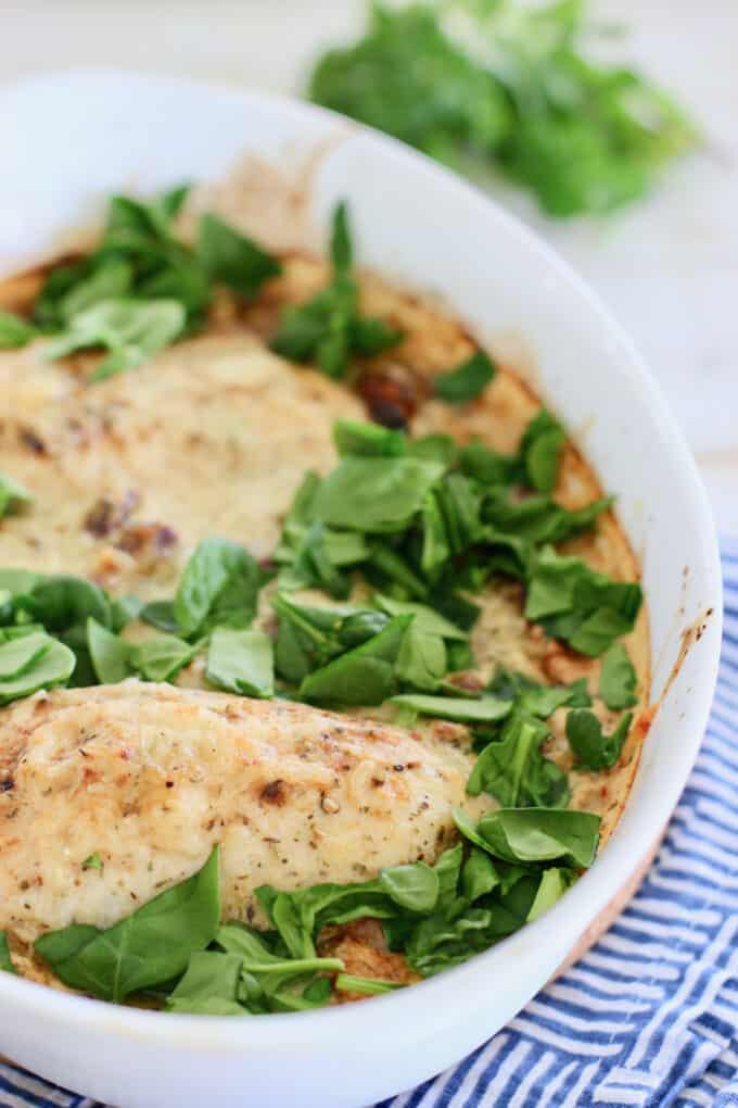 spinach and boneless chicken breasts