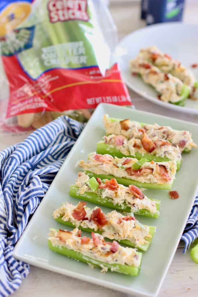 cheddar bacon celery sticks