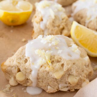 lemon scone on a baking sheet