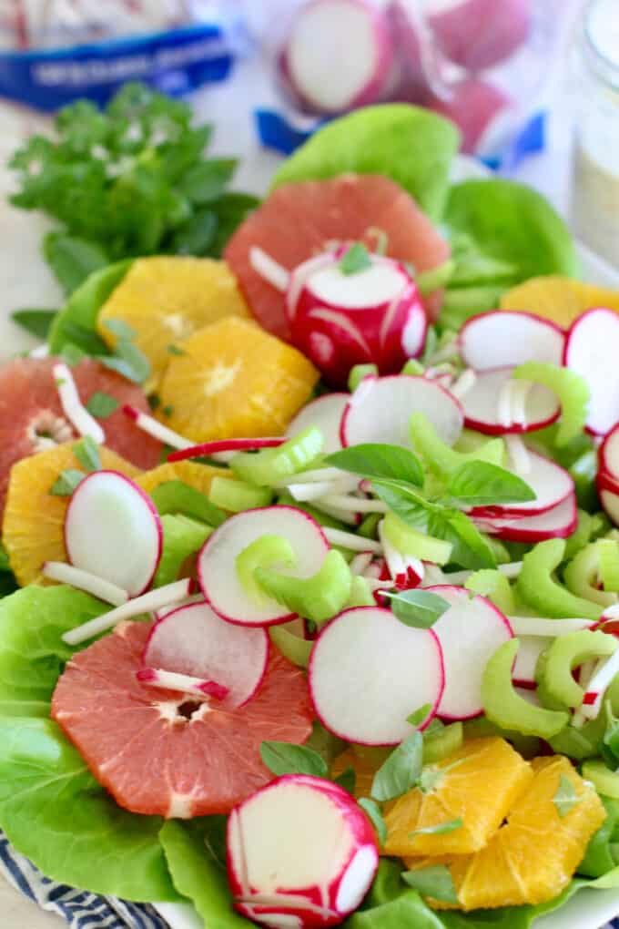 Radish citrus salad