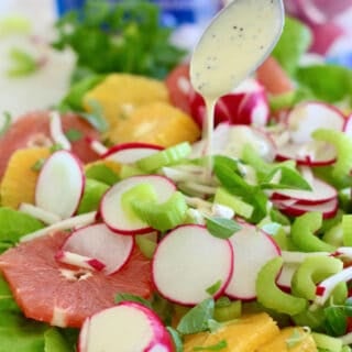 radish salad on a platter