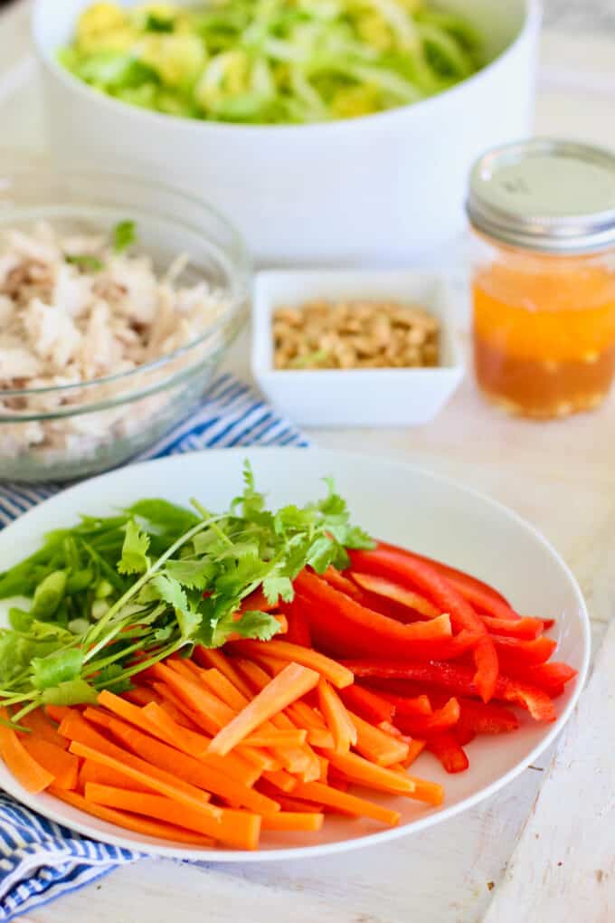 ingredients for asian salad 