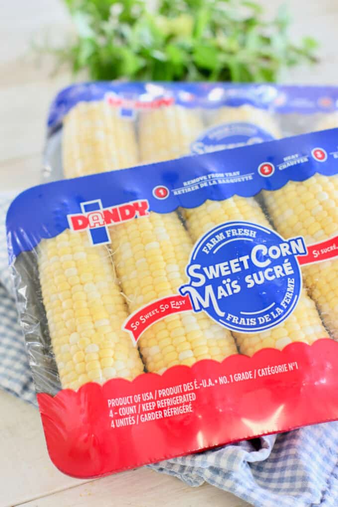 packaged sweet corn on the cob