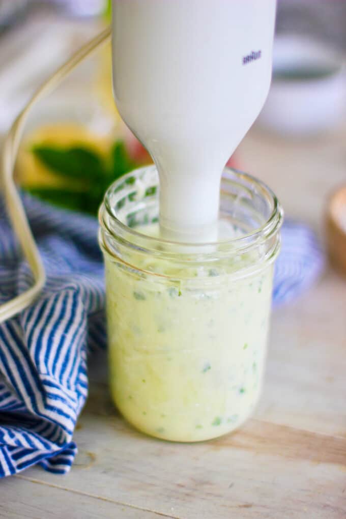 thick mayo with immersion blender