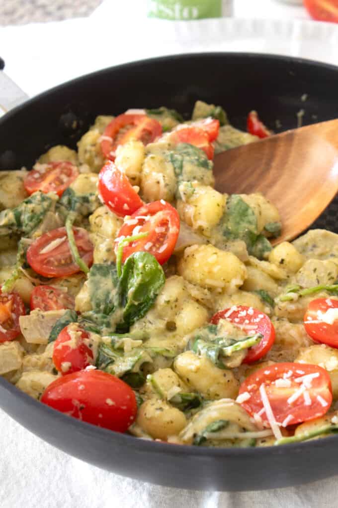 Pesto Gnocchi Skillet Laughing Spatula