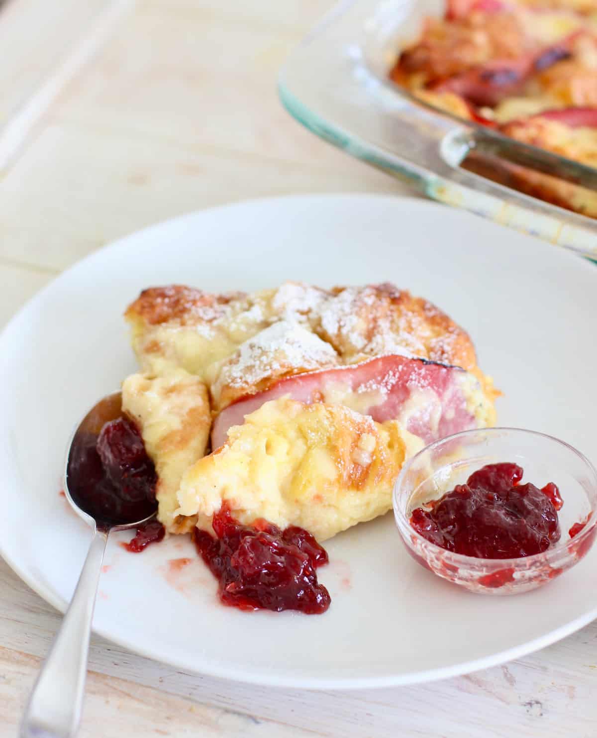 Croissant Breakfast Casserole - Laughing Spatula